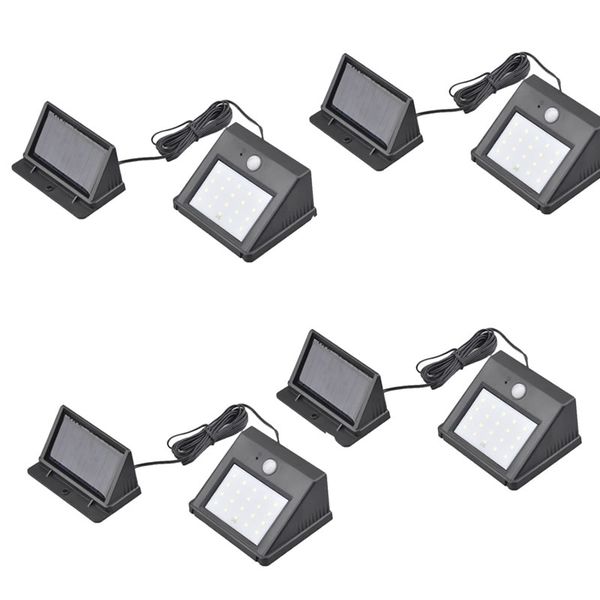 4 Set Of Portable Outdoor Solar LED Motion Sensor Split Wall Lamp FA-64