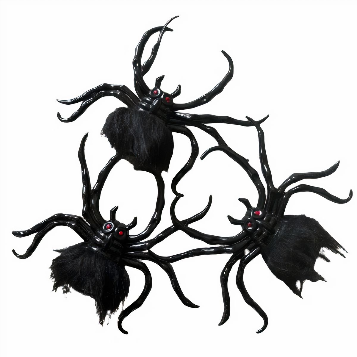 Halloween Suction Cup Spiders Fake Spiders Props (Set of 3 Spiders