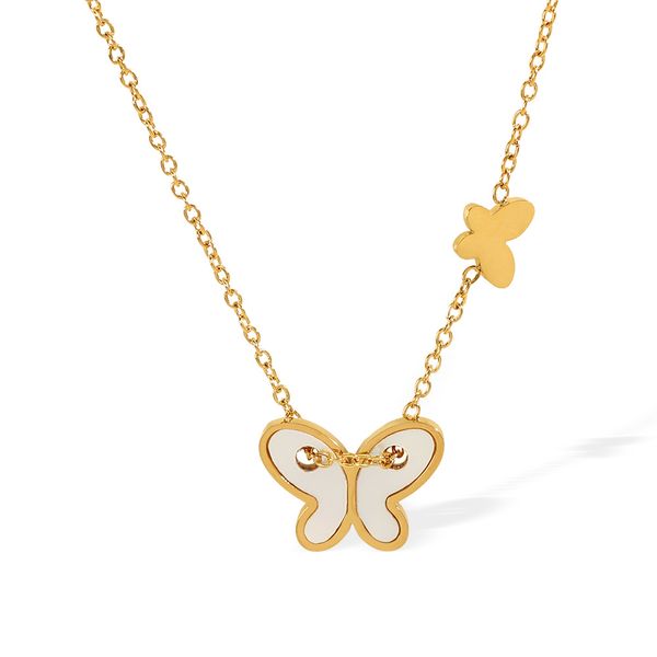 High-end Agate Butterfly Pendant Necklace