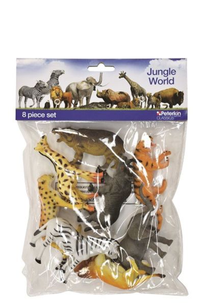 Assorted Jungle Animals in a Set 8 pieces