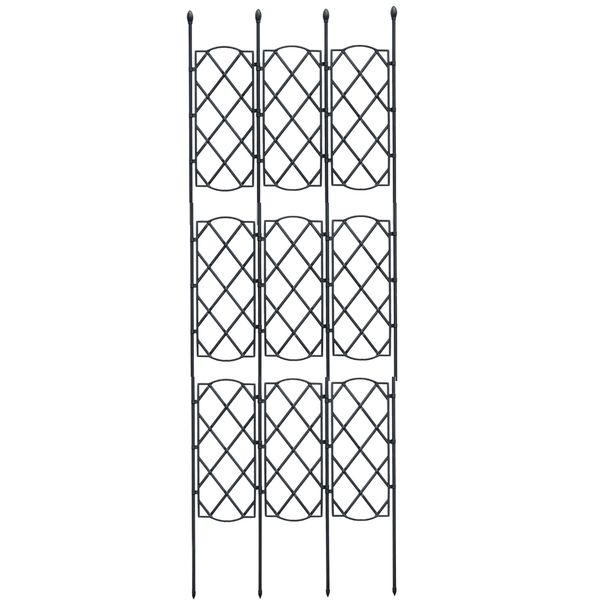 Garden Decor Plant Climbing Triple Trellis Support Frame Rack (135x46.5cm)