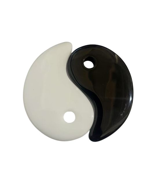 2 x Yin Yan With Grip Hole Acupuncture Extra Sharp End Gua Sha Set