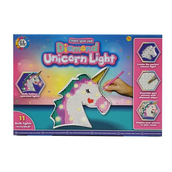 Gl Style Diamond Decoration Light Up Unicorn