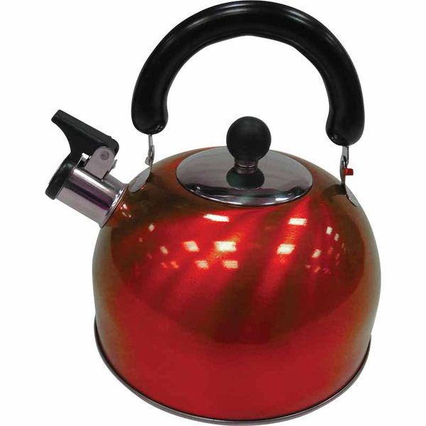 Camping Gas Kettle - Whistle - Maroon