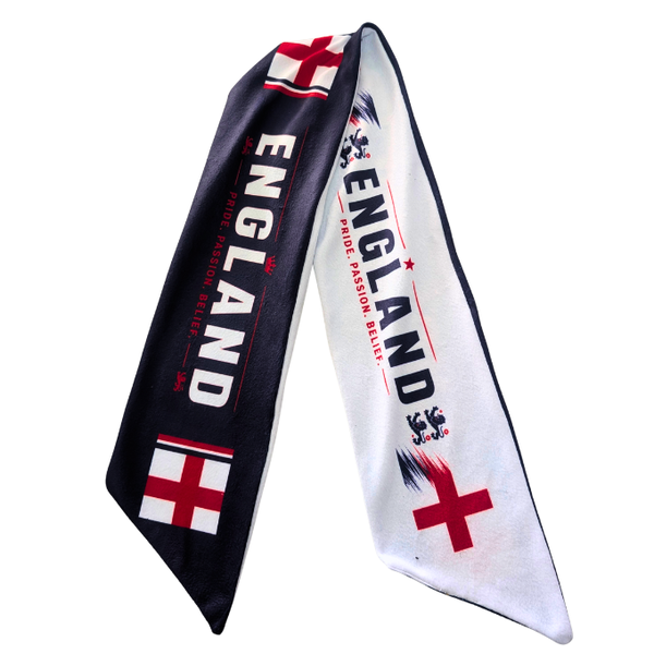 England St. George Cross Supporters Double-Sided Fleece Scarf.