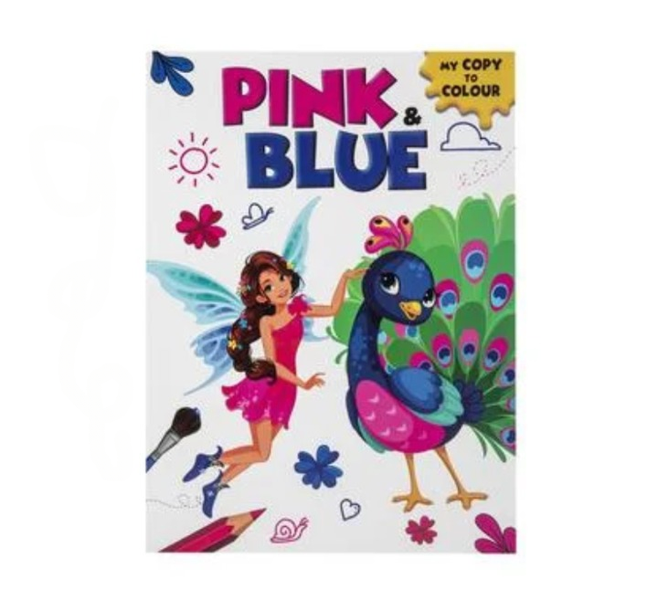 Two-Tone Fun: Pink and Blue Colouring &amp; Copy