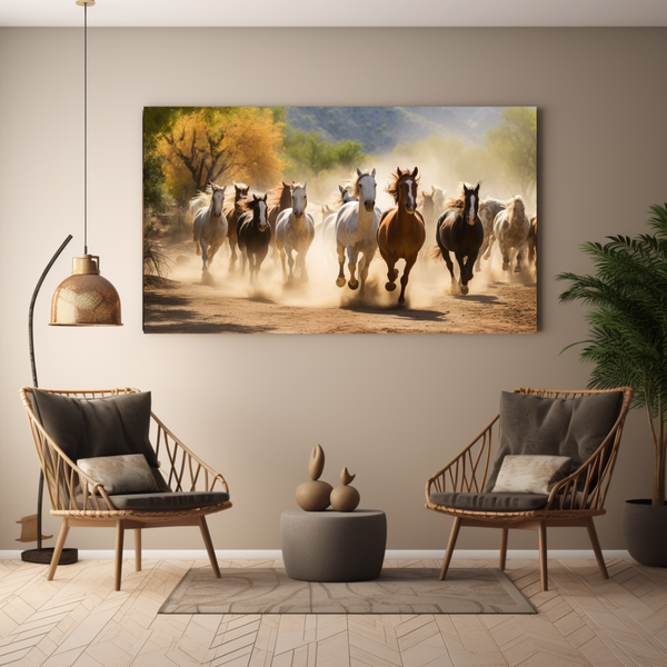 Canvas Wall Art - Horseplay Haven - BK0087