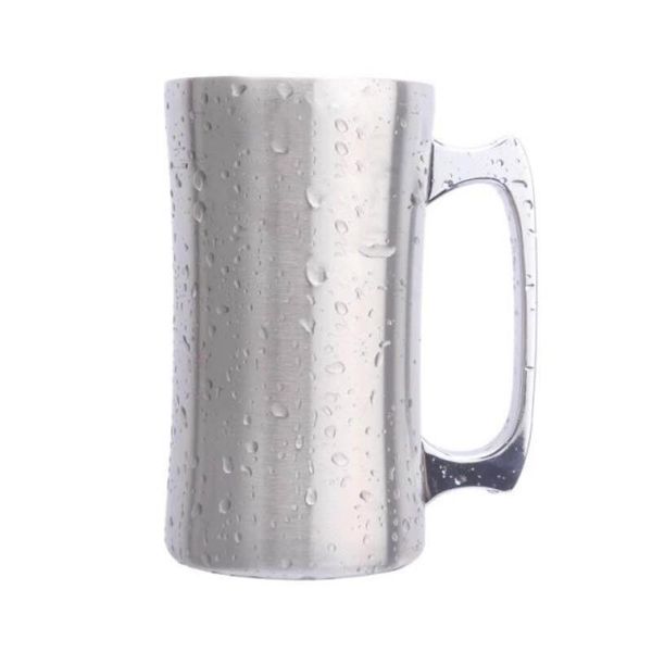Mugs Insulated Stainless Steel Mugs with Lid, Two Wall Beer Mug, High 20 o