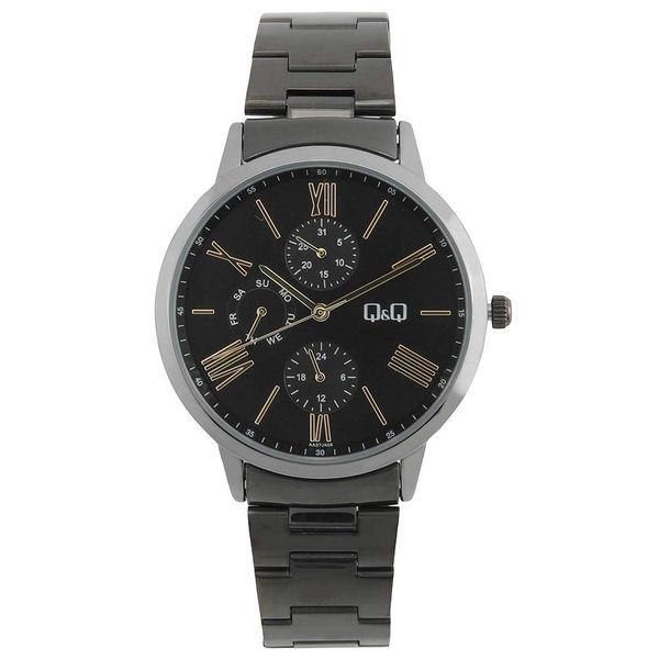 Q&amp;Q-Analog Black Dial Women's Watch-AA37J408Y