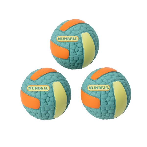 3 Pack Interactive 6.5cm Dog Volley-Ball for Play &amp; Chew