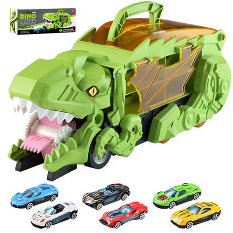 Topika Dinosaur Toy Truck for Boys, 6 Cars, Assembly Toy for Kids 3-5 Image