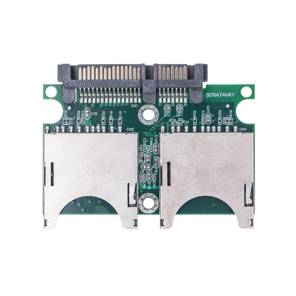 Dual SD To SATA Converter 15 PIN+7 PIN SD To Serial Adapter Card