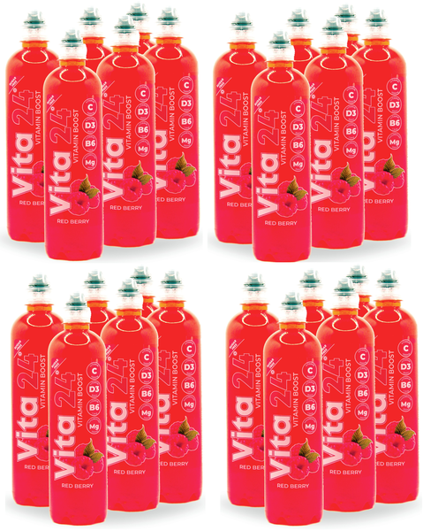Vita24 Vitamin Boost Red Berry Drink 500ml - 24 Pack