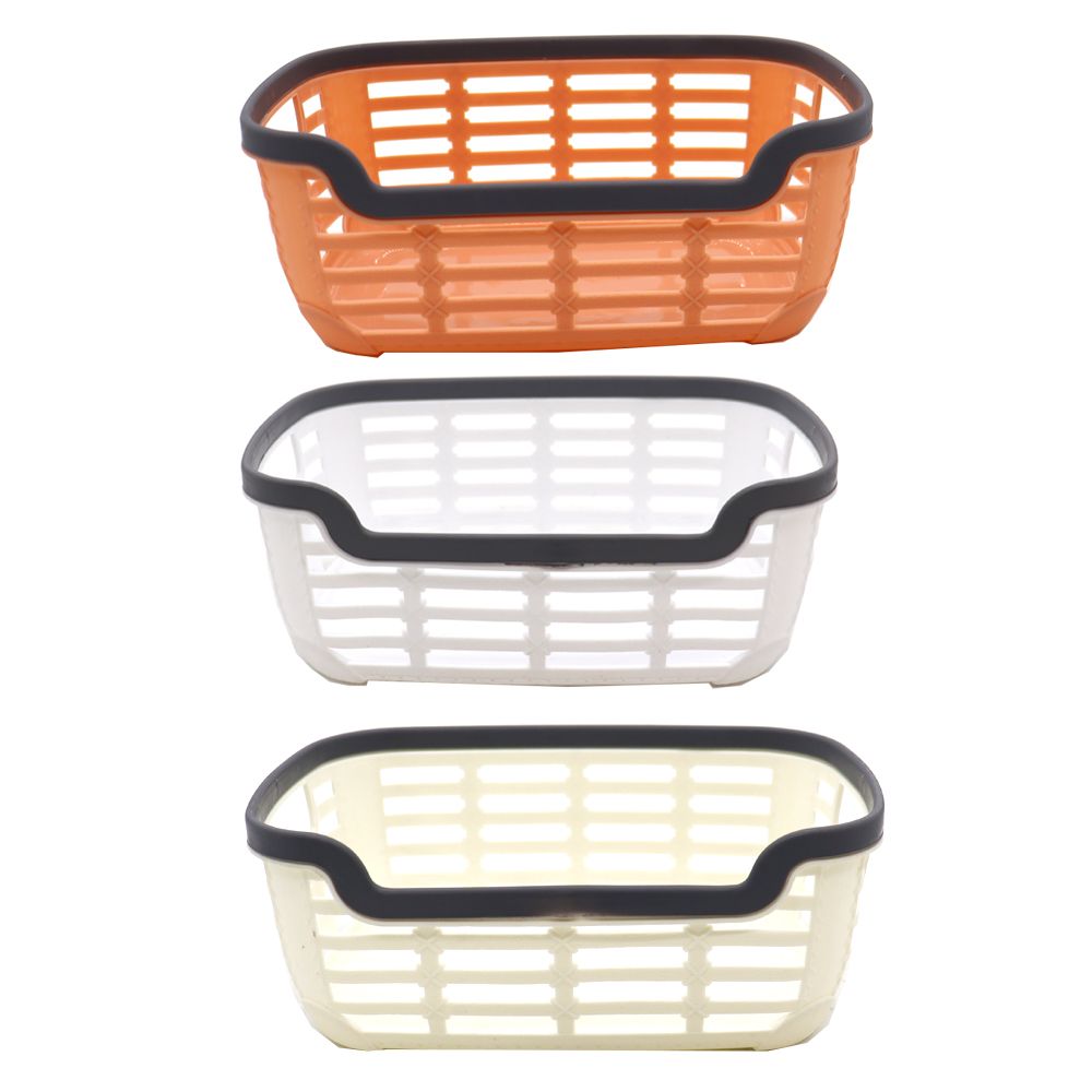 Set of 3 Mini Plastic Stackable Storage Baskets with Grip Handles Shop Today. Get it