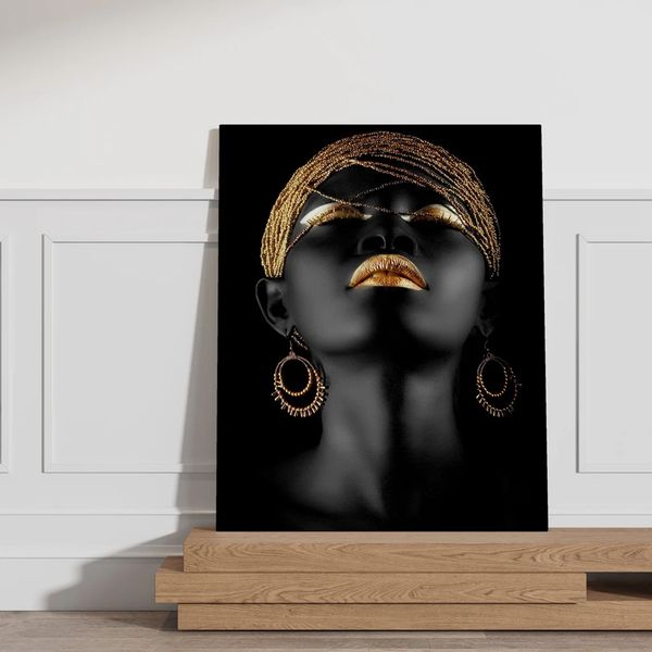 Black, Gold Cotton Canvas cm Home Decor Wall Art