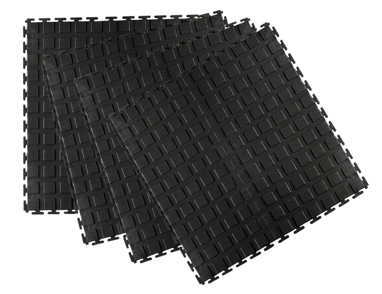 Black Pvc Interlocking Floor Mats 4Sqm = 16 Tile image