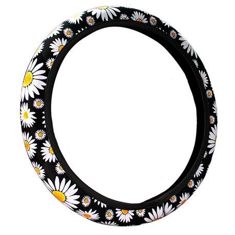 Steering Wheel Cover White Daisy – MADE BY TUS