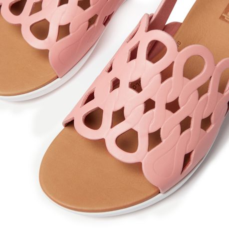 FitFlop Elodie Entwined Loops Back Strap Sandals Rose Pink Shop