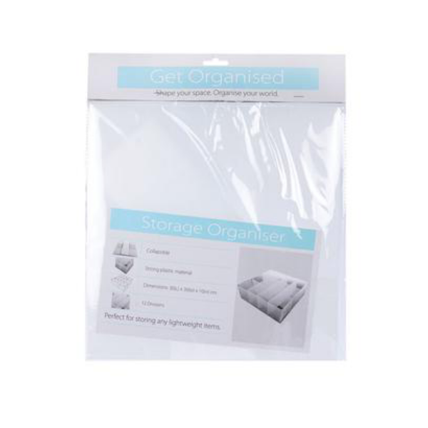 Get Organised Homeware- White Storage Organiser