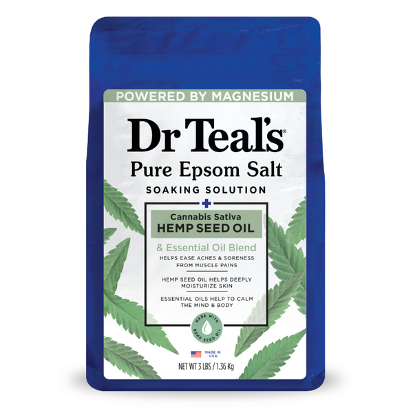 Dr Teals Epsom Salt 1.36kg- Hemp Seed Oil
