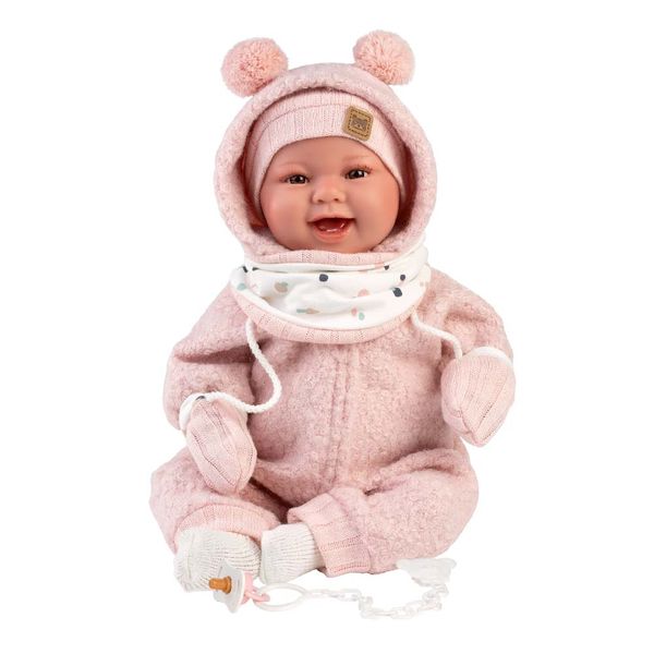 Llorens Baby Girl Doll w Laughing Mechanism, Clothing and Cushion: Tala 44cm