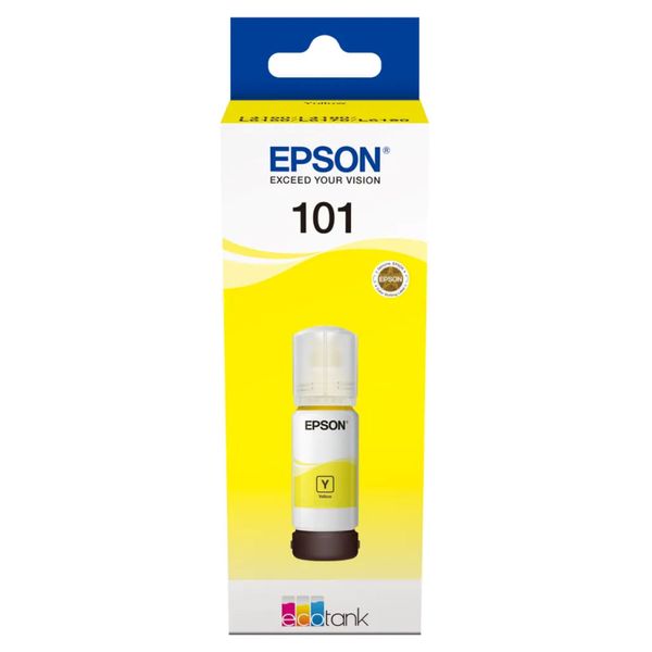 Epson 101 EcoTank Ink Bottle - Yellow Ink for Printer Refill - 70ml x 2