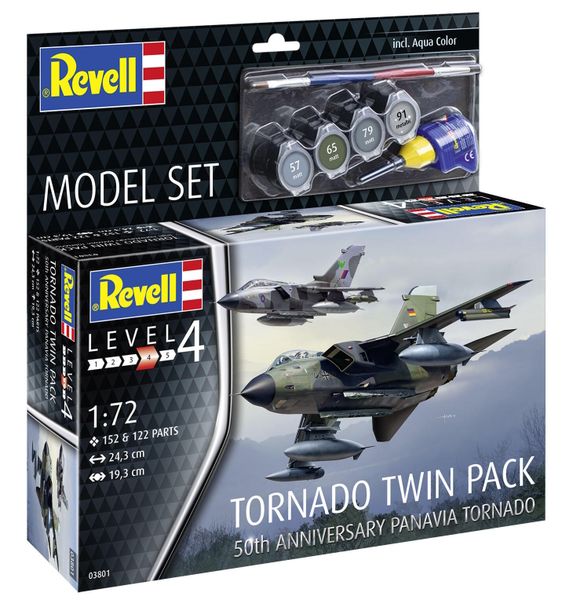 Revell 1/72 50th Anniversary Tornado Model Kit w/paints, Glue and Brush
