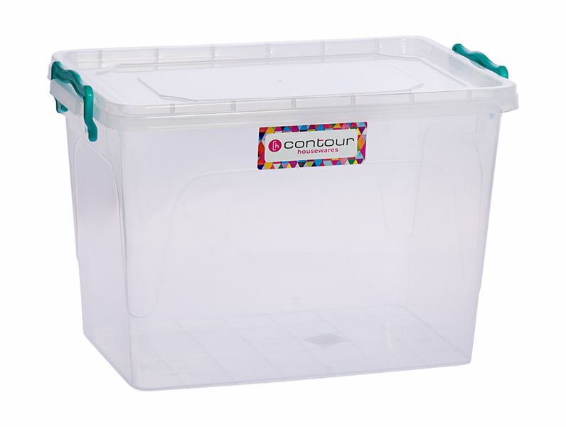 Contour Housewares - Clear Clip and Lock Storage Box - 13L