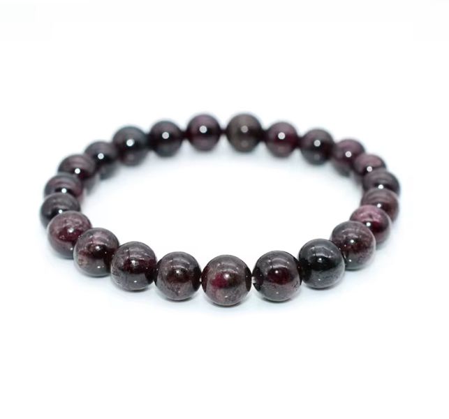 Holly Crystals - Garnet Natural Crystal Bracelet 8mm