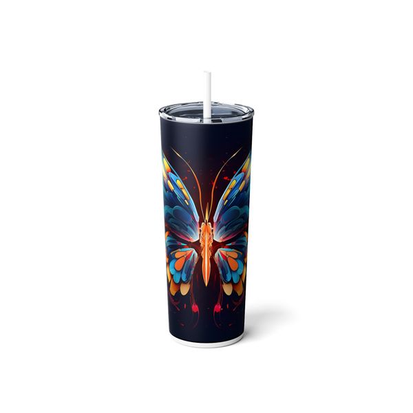 Blue Butterfly 600ml Tumbler
