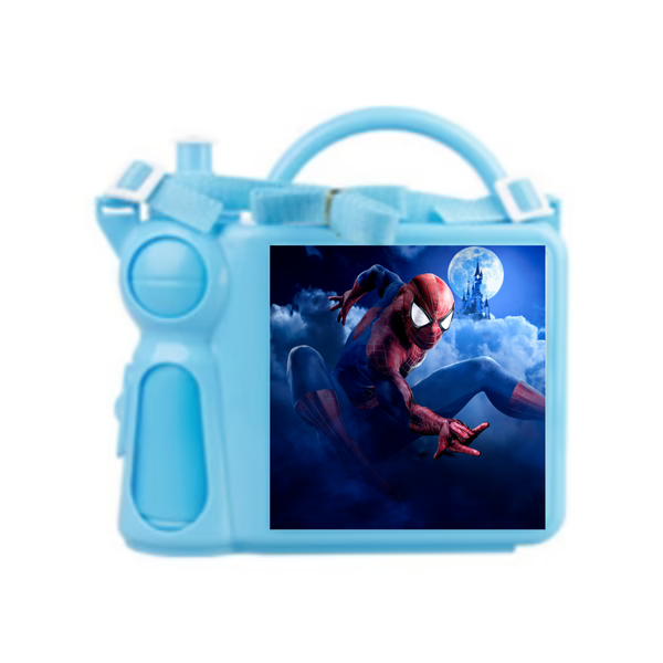 Kids Spider-Man Blue Plastic Lunch Box and Water Bottle