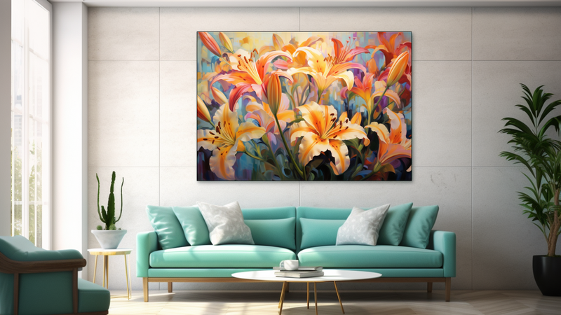 Canvas Wall Art - Lily Garden Symphony - JT0117