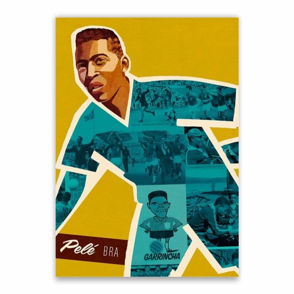 Young Pele Collage Poster - A1