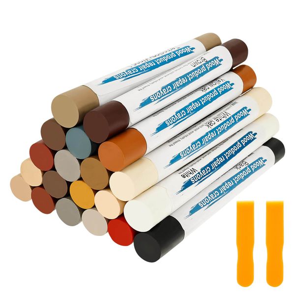 20 Pieces Furniture Repair Putty Sticks,Wood Hole Filler Set Including