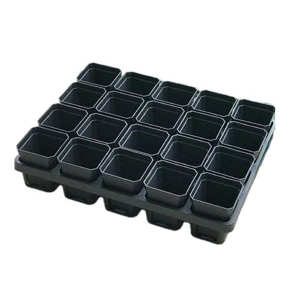Garden Decor Disposable Square Flower Pot Set of 20 and Grid