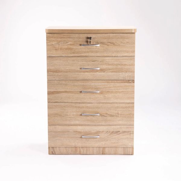 Titan 5 Drawer Chest-Oak