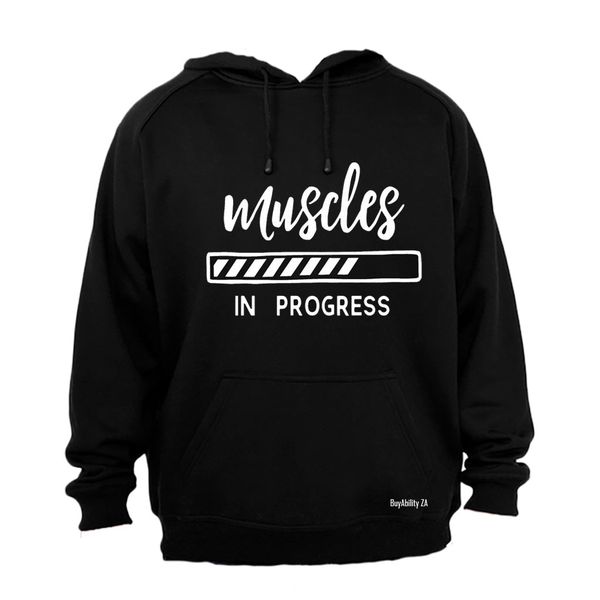 Muscles in Progress Mens Hoodie - Grey