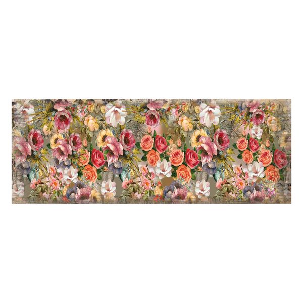 Newspaper Brown Flower Decoupage Drum Cover