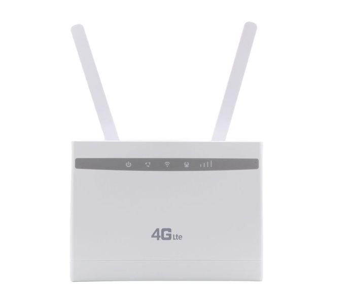 4G Lte 300 Mbps Indoor Router Compatible With Universal Laptop WHITE