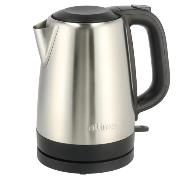 Ottimo 1.7L Cordless Durable Stainless Steel Kettle 2000W Silver 360 Swivel