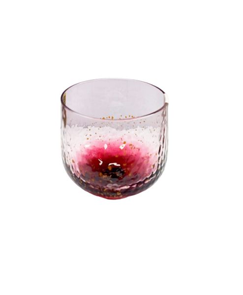 Red Japanese Style Handmade Whisky Glass