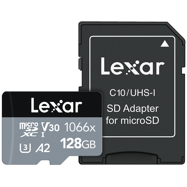 Lexar SD Micro Silver 1066x UHS-I 128GB + SD Adapter