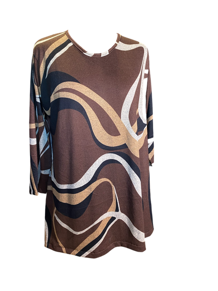 Plus Size Winter Jersy Knit Top with Snood
