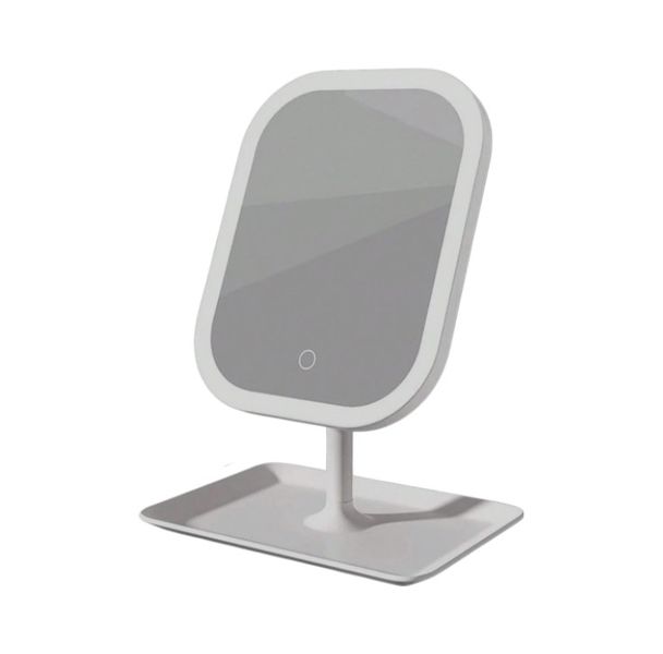 Portable LED Makeup Mirror with Lights - White
