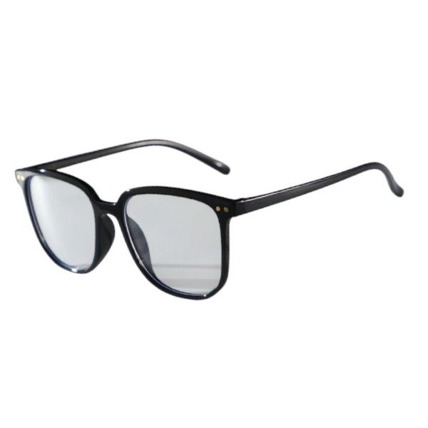 Classic Retro Frame Square Eyeglasses - Black