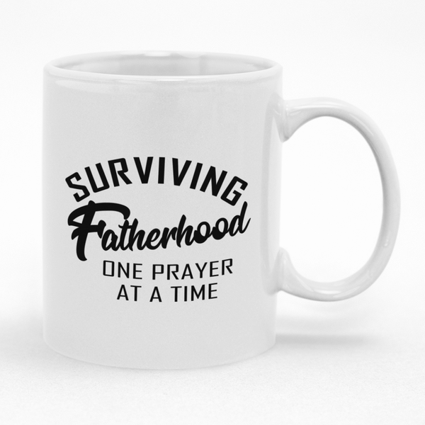 Dad Mug - Surviving Fatherhood One Prayer At A Time Ideal Gift for Birthday