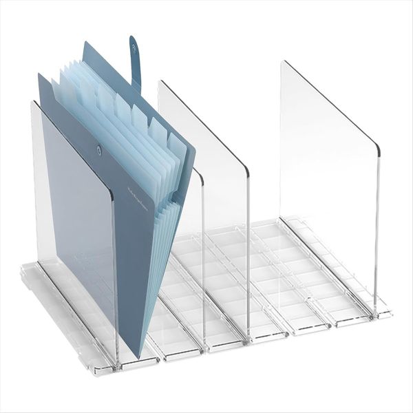 Acrylic Desktop File Sorter Organizer 4 Compartments Mail Organizers