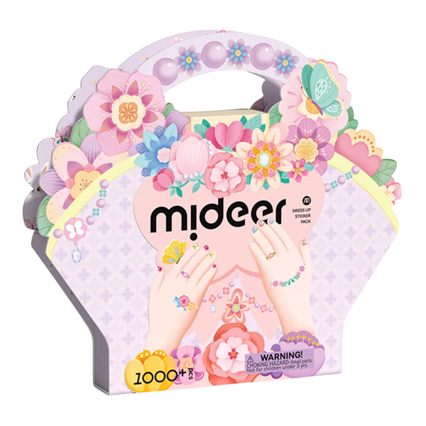 Mideer - Nail, Temporary Tattoo &amp; Gem Sticker Pack for Kids - 1000pcs