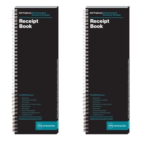 RBE Receipt Book Triplicate 2's