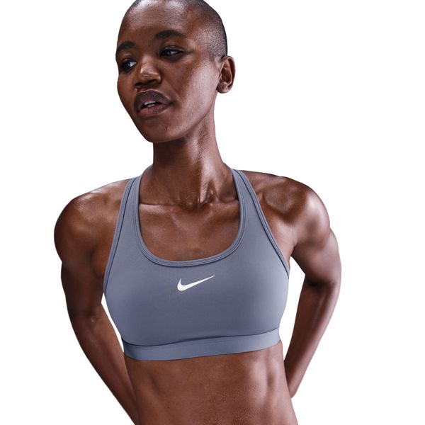 Nike Women's Swoosh Medium Support Padded Sports Bra - World Indigo/White
